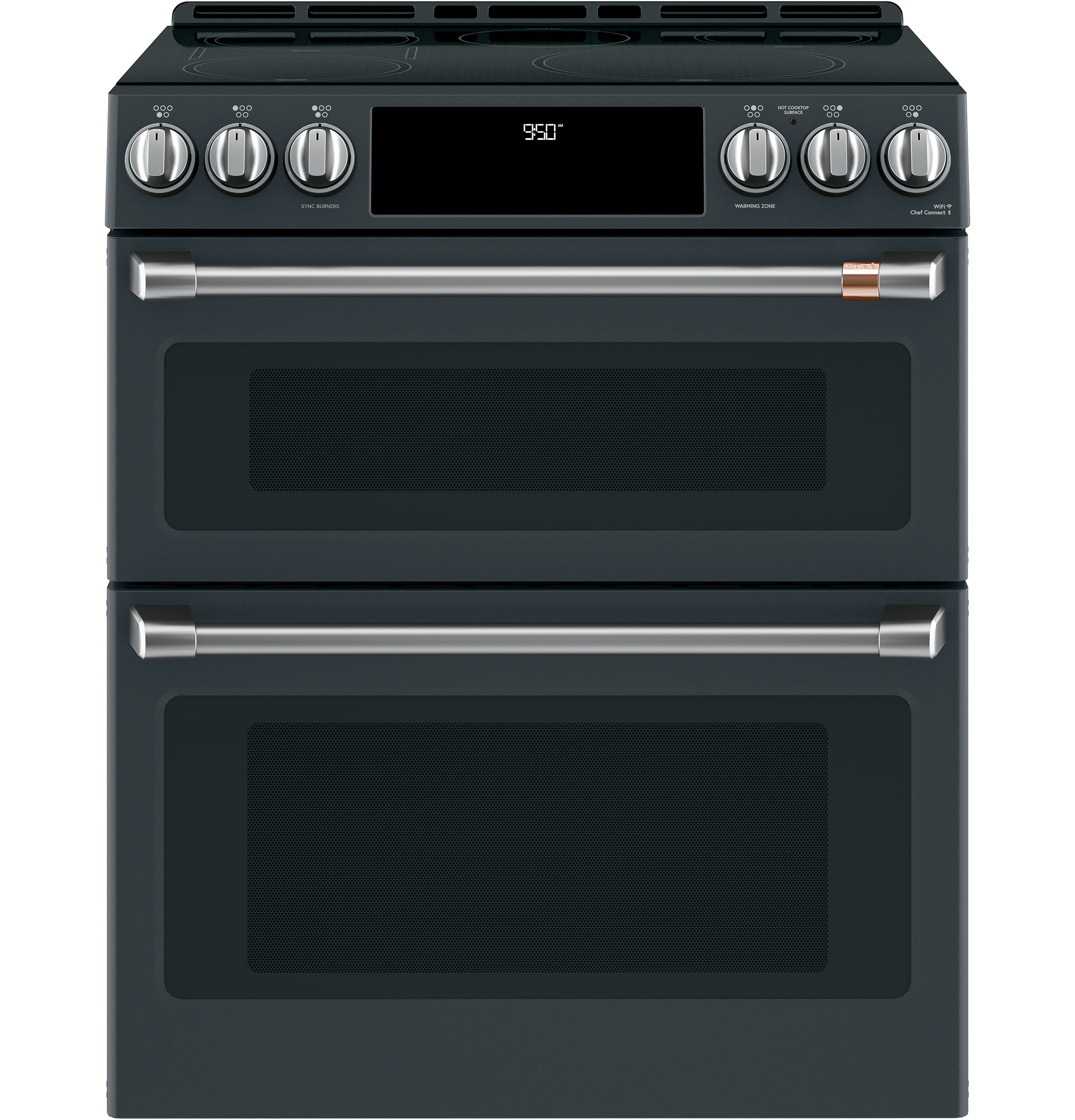 Cafe CAFÉ™ 30" Smart Slide-In, Front-Control, Induction and Convection Double-Oven Range Matte Black CHS950P3MD1 Picture 1