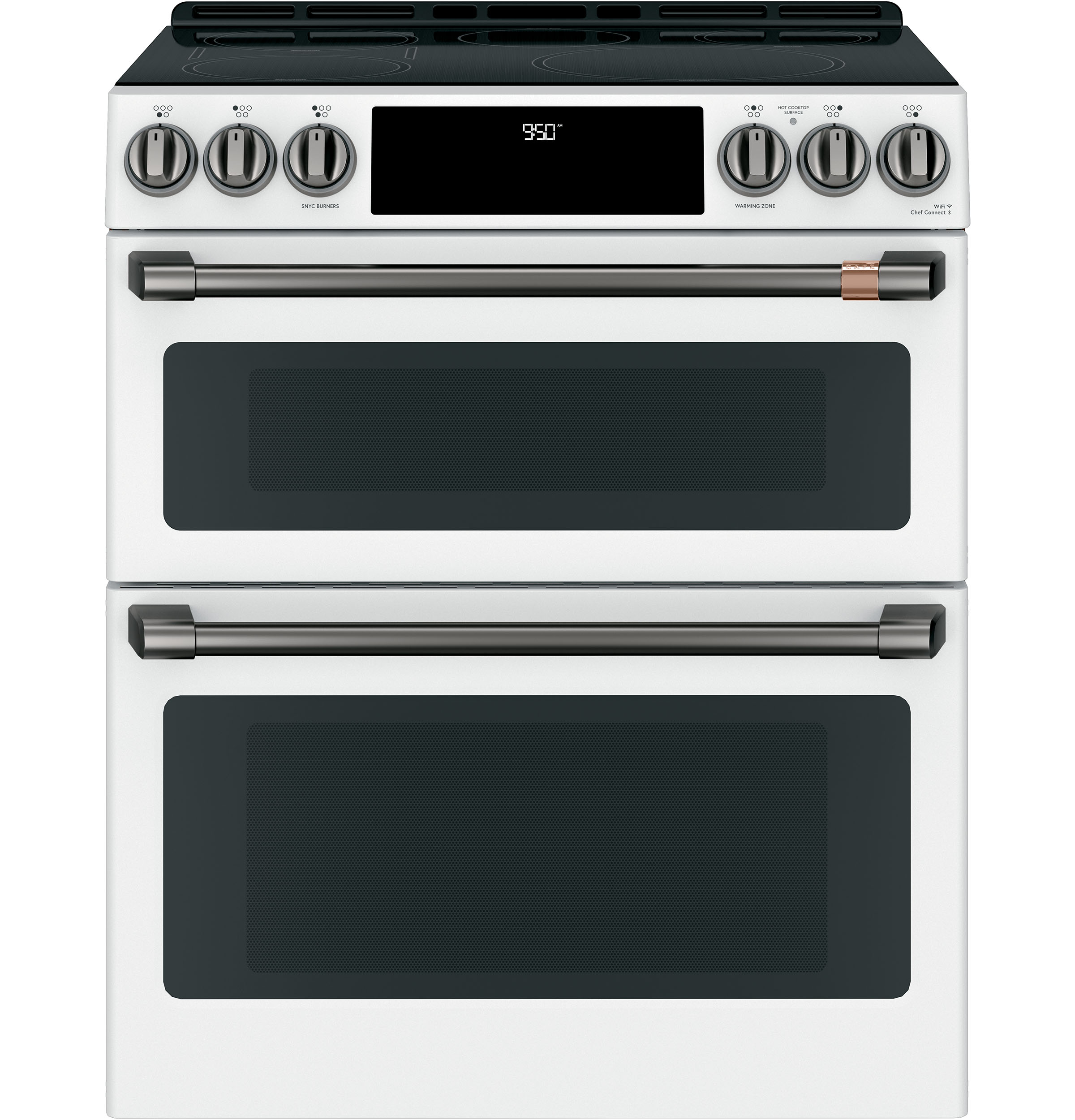 CAFÉ™ 30" Smart Slide-In, Front-Control, Induction and Convection Double-Oven Range CHS950P4MW2