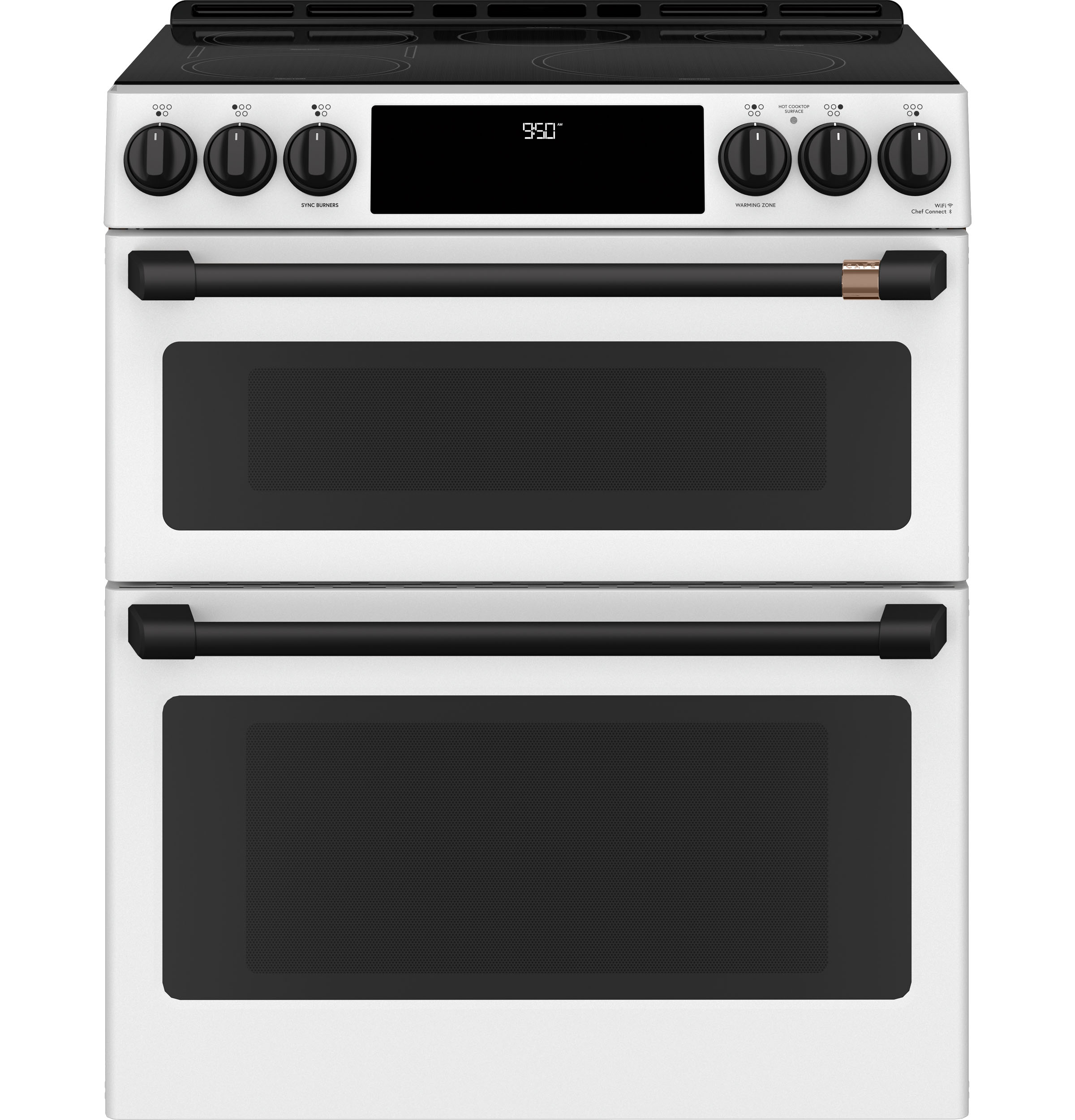 CAFÉ™ 30" Smart Slide-In, Front-Control, Induction and Convection Double-Oven Range CHS950P4MW2