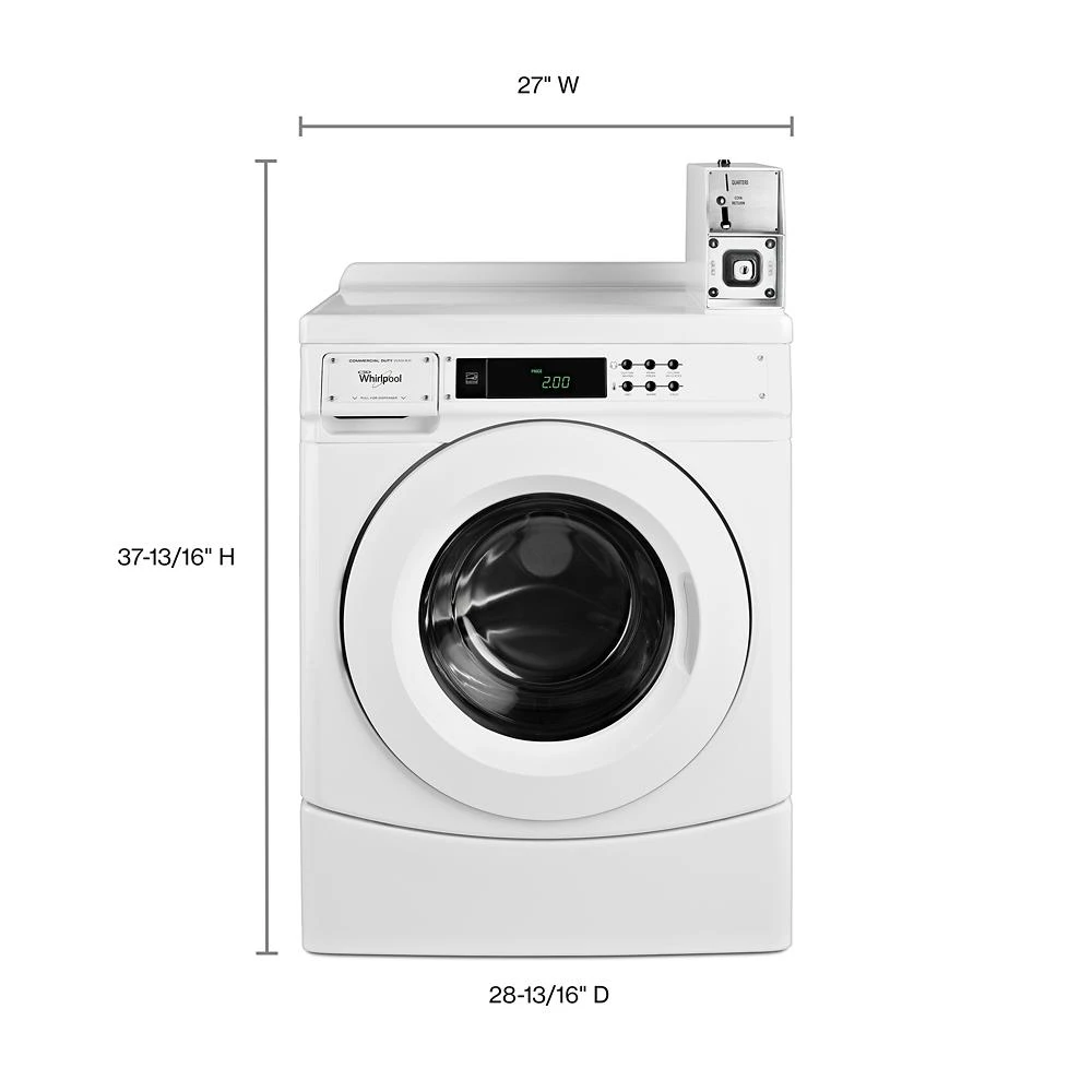 27" Commercial High-Efficiency Energy Star-Qualified Front-Load Washer Featuring Factory-Installed Coin Drop with Coin Box CHW9150GW
