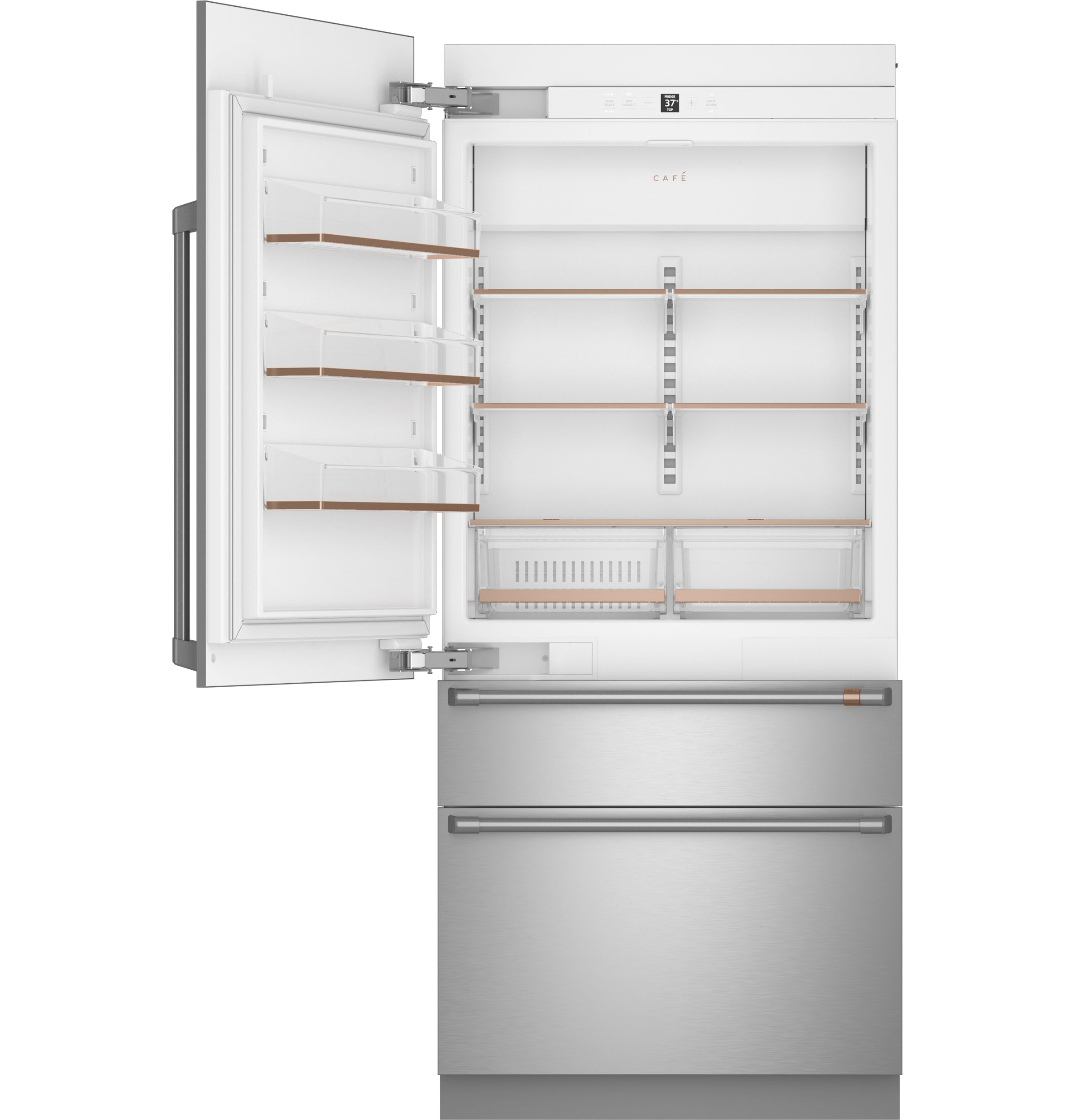 CAFÉ™ 36" Integrated Bottom-Freezer Refrigerator CIC36LP2VS1