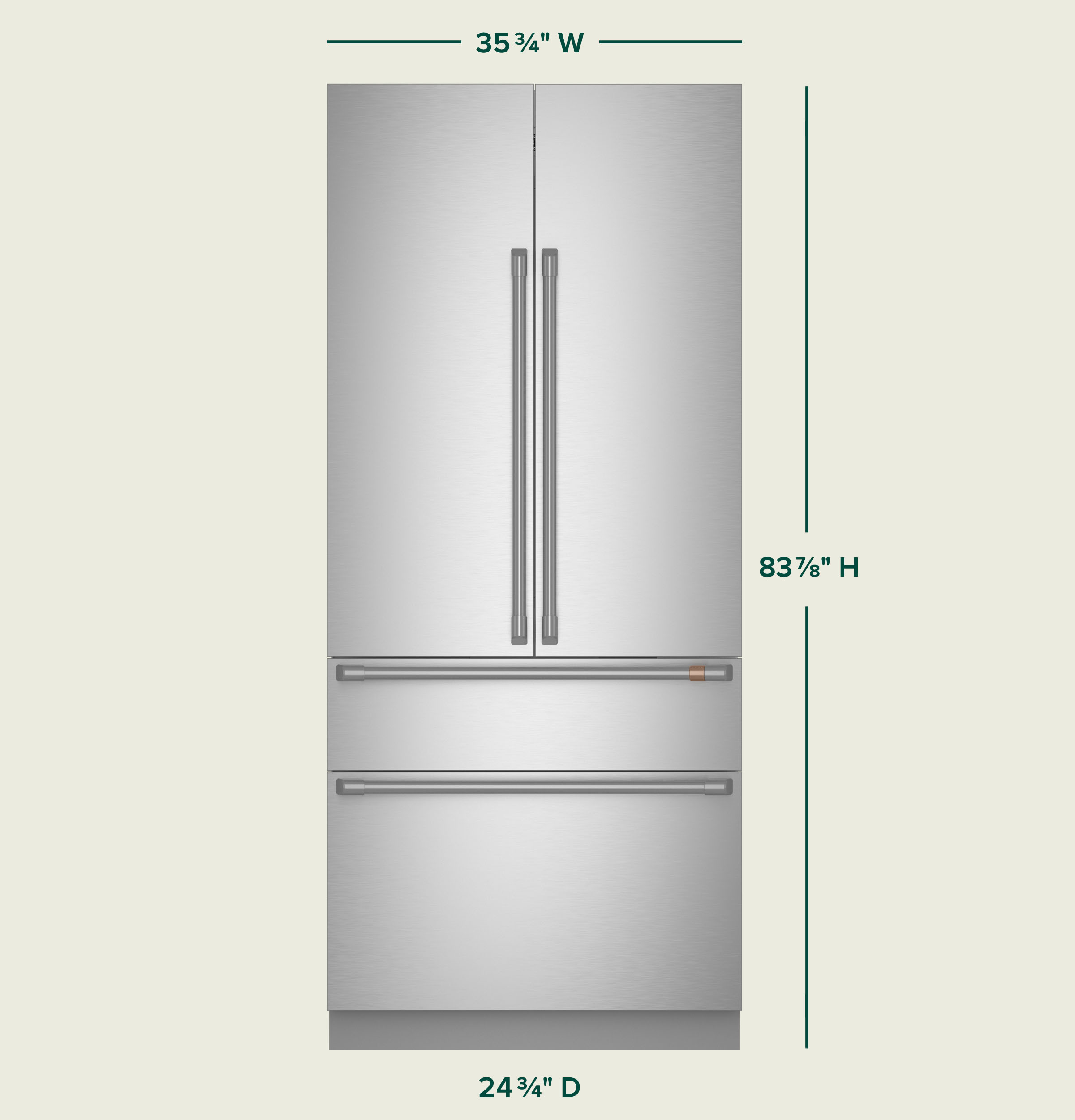CAFÉ™ 36" Integrated French-Door Refrigerator CIP36NP2VS1