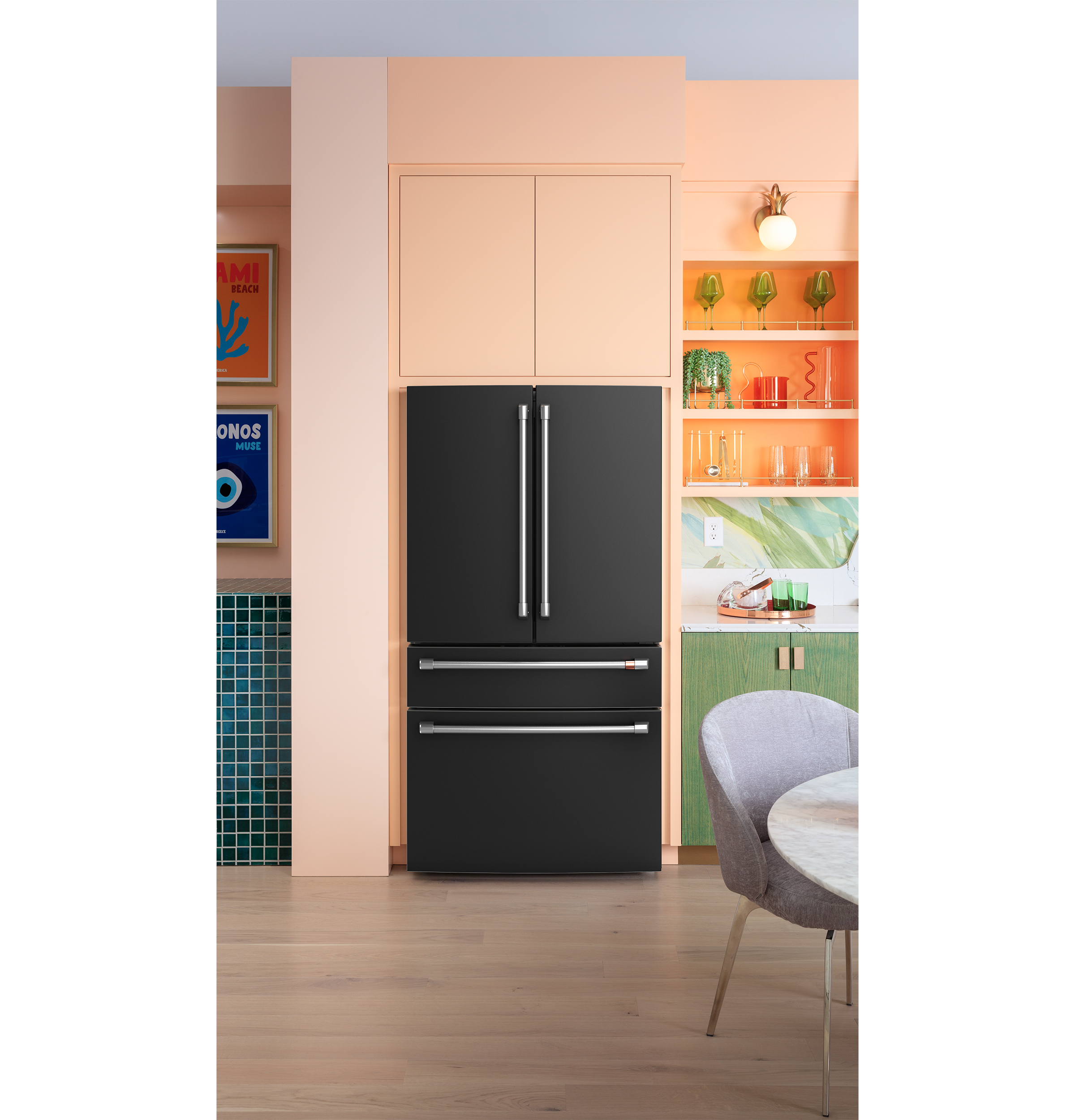 CAFÉ™ ENERGY STAR® 23.2 Cu. Ft. Smart Counter-Depth 4-Door French-Door Refrigerator With Dual-Dispense AutoFill Pitcher CJE23DP3WD1