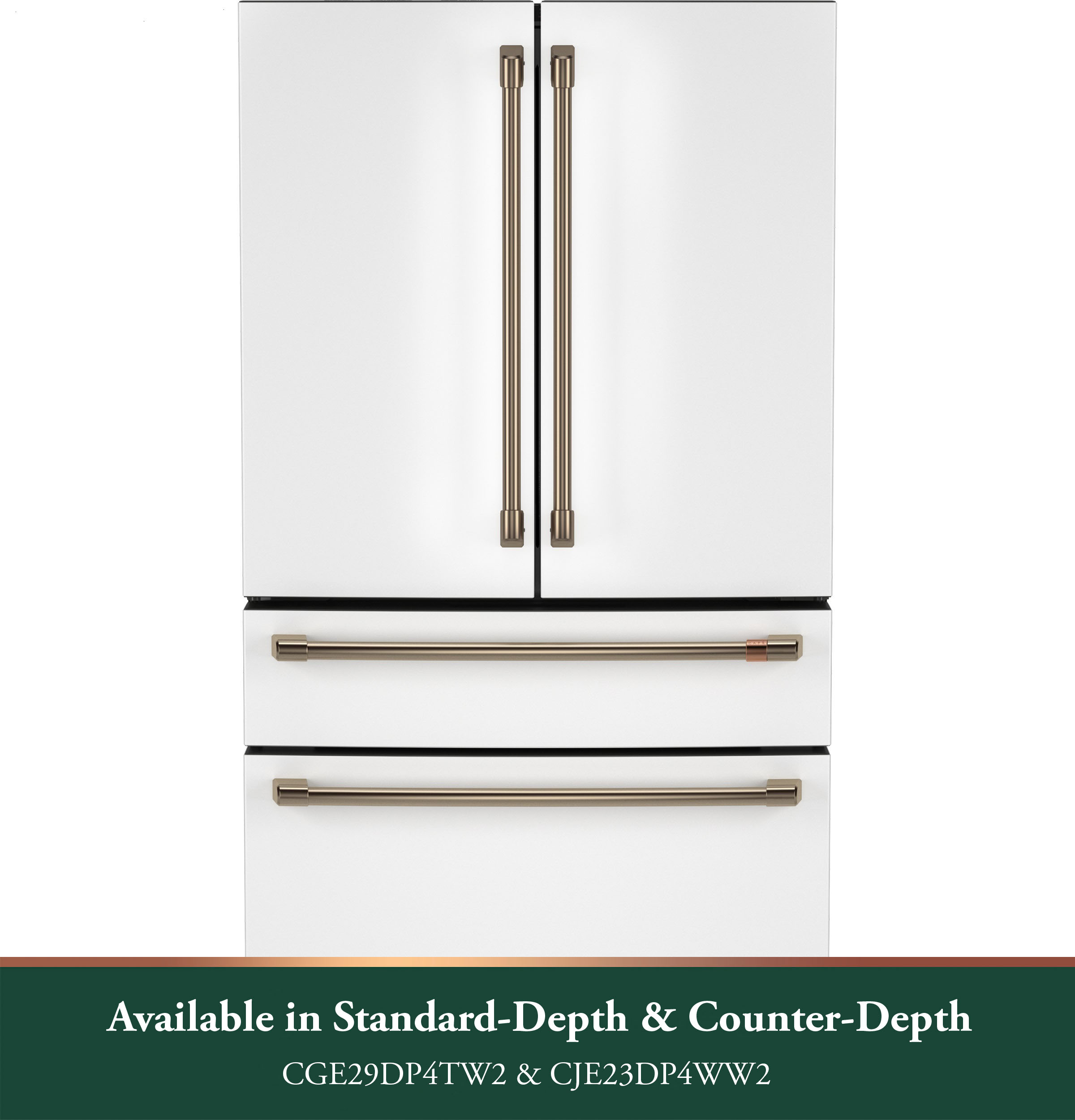 CAFÉ™ ENERGY STAR® 23.2 Cu. Ft. Smart Counter-Depth 4-Door French-Door Refrigerator With Dual-Dispense AutoFill Pitcher CJE23DP4WW2