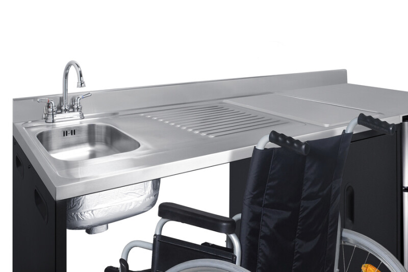 72" Wide Barrier-Free All-In-One Kitchenette, ADA-Compliant CK72ADALBFNCK