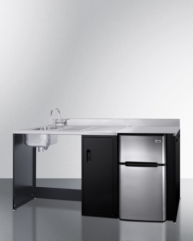 72" Wide Barrier-Free All-In-One Kitchenette, ADA-Compliant CK72ADALBFNCK