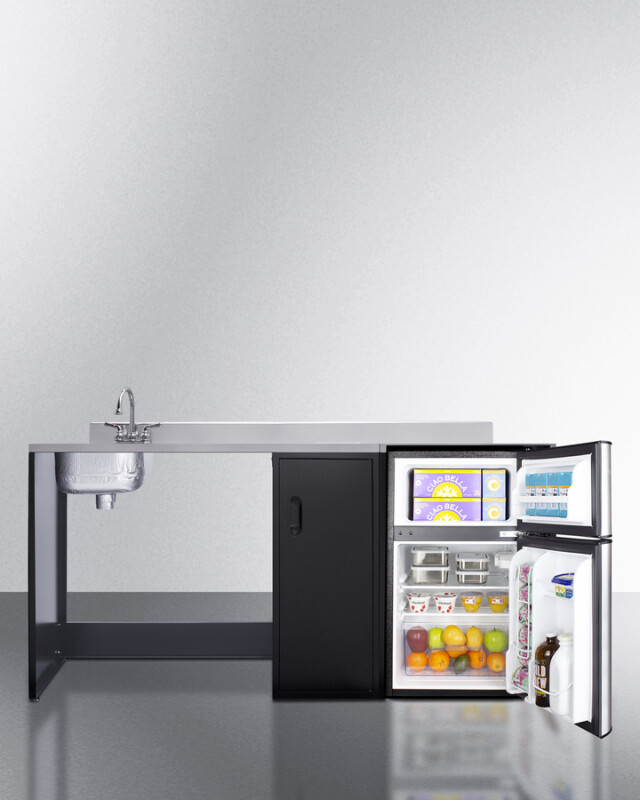 72" Wide Barrier-Free All-In-One Kitchenette, ADA-Compliant CK72ADALBFNCK