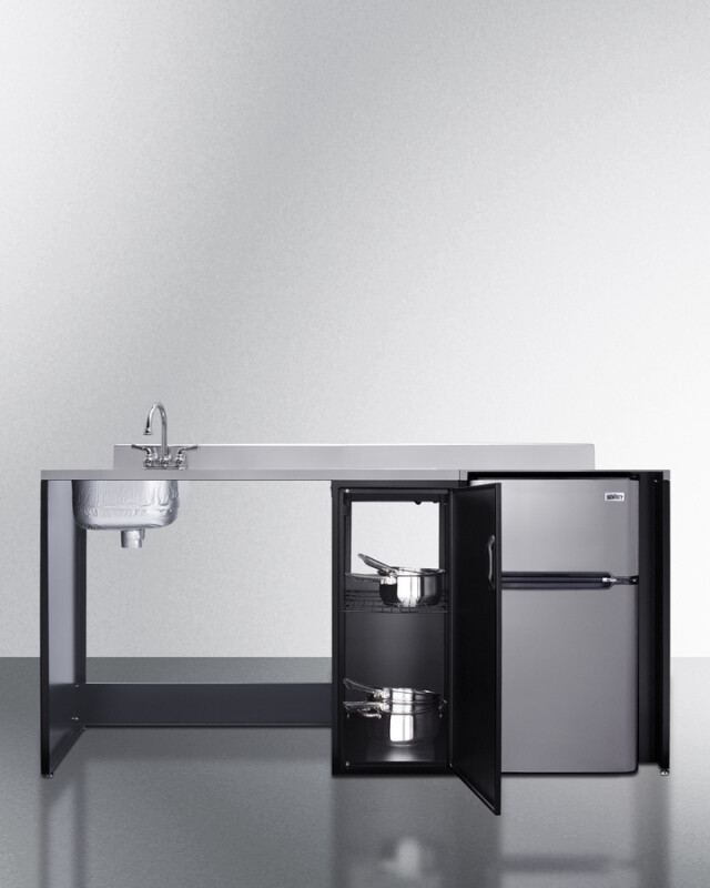 72" Wide Barrier-Free All-In-One Kitchenette, ADA-Compliant CK72ADALBFNCK