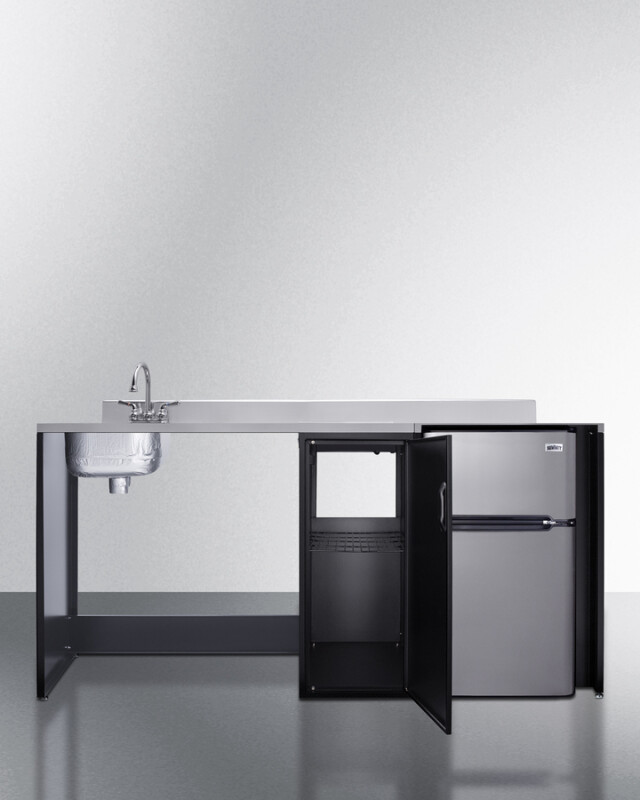 72" Wide Barrier-Free All-In-One Kitchenette, ADA-Compliant CK72ADALBFNCK