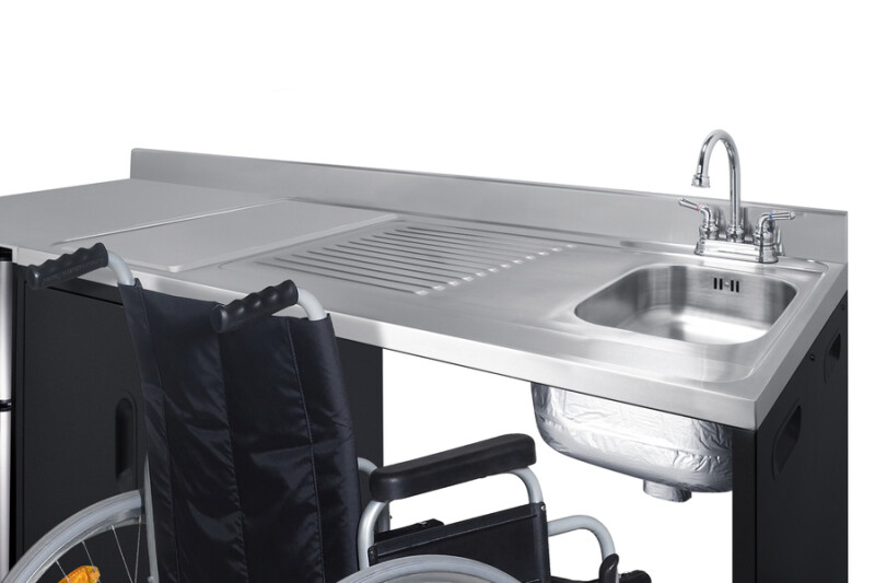 72" Wide Barrier-Free All-In-One Kitchenette, ADA-Compliant CK72ADARBFNCK