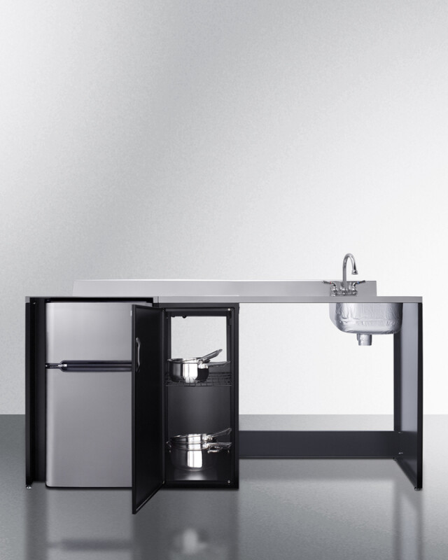 72" Wide Barrier-Free All-In-One Kitchenette, ADA-Compliant CK72ADARBFNCK
