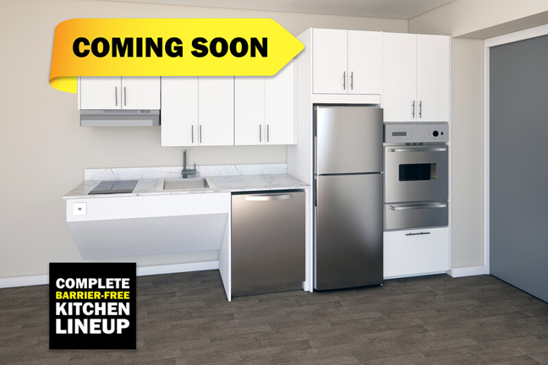 72" Wide Barrier-Free All-In-One Kitchenette, ADA-Compliant CK72ADARBFNCK