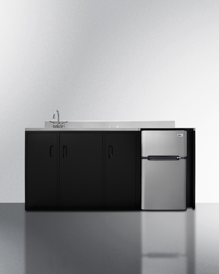 72" Wide All-In-One Kitchenette, ADA Counter Height CK72ADASINKL