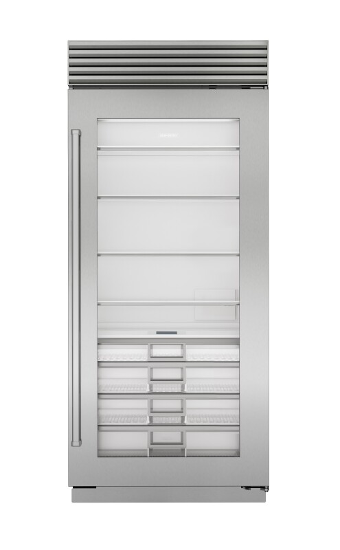 36" Classic Refrigerator with Glass Door - Tubular Handle CL3650RGSTL