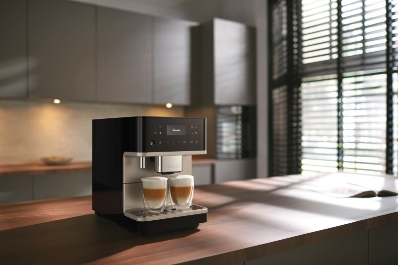 CM6 MilkPerfection Countertop Coffee Machine (Obsidian Black CleanSteel Metallic) CM6360OBCM