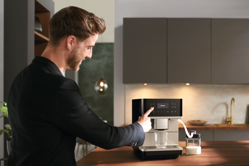 CM6 MilkPerfection Countertop Coffee Machine (Obsidian Black CleanSteel Metallic) CM6360OBCM
