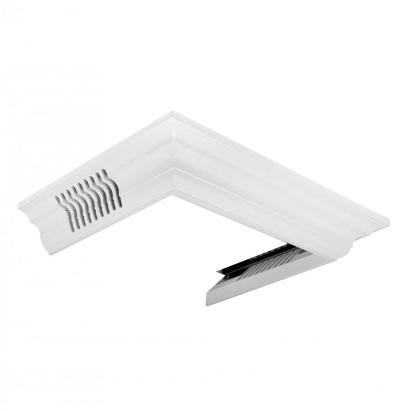 Vented Crown Molding Profile 6 for Wall Mount Range Hood CM6VKBTT