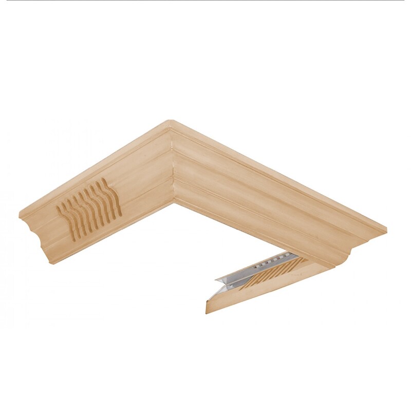 Vented Crown Molding Profile 6 for Wall Mount Range Hood CM6VKBUF