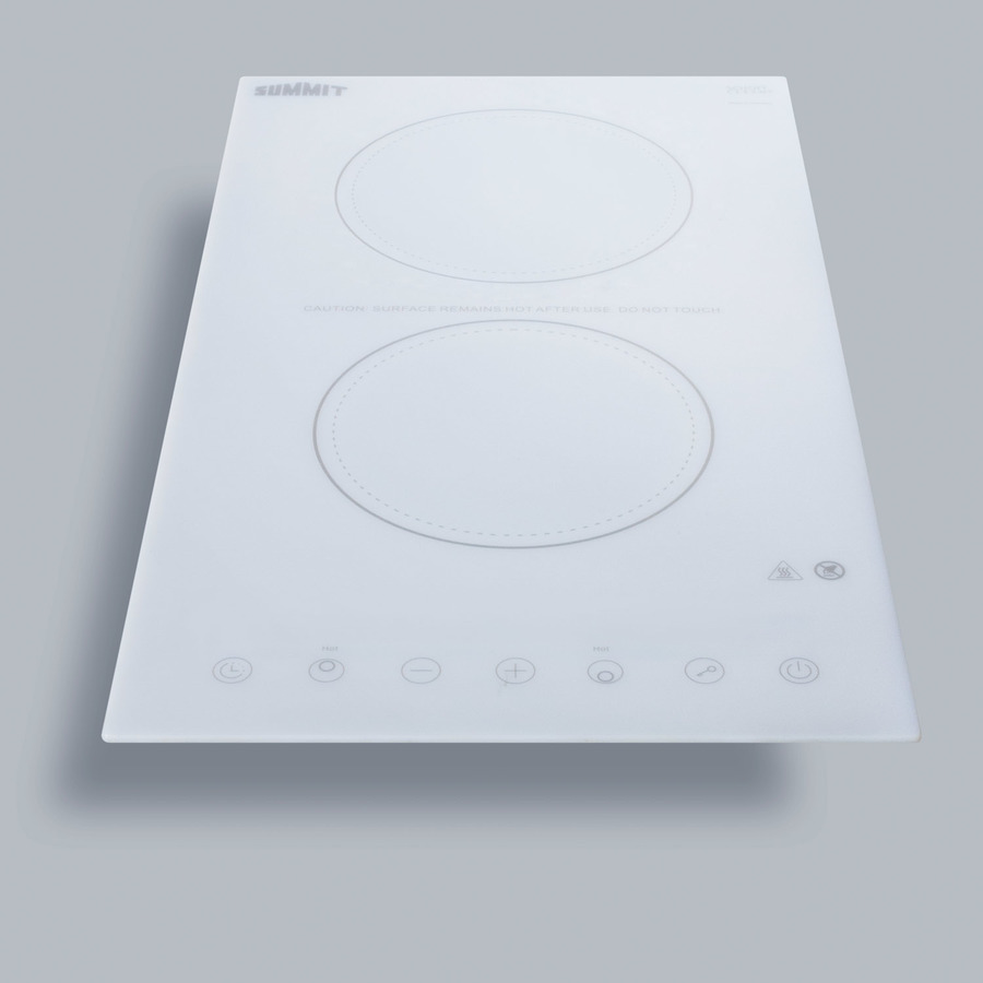 12" Wide 115V 2-Burner Radiant Cooktop CR2B15T2W