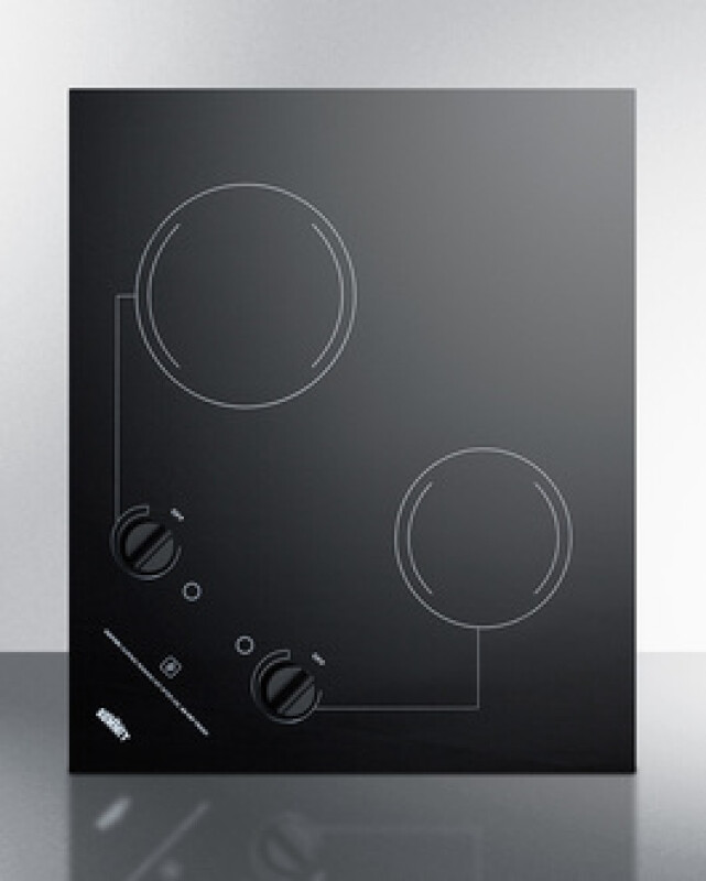 21" Wide 230V 2-Burner Radiant Cooktop CR2B223G