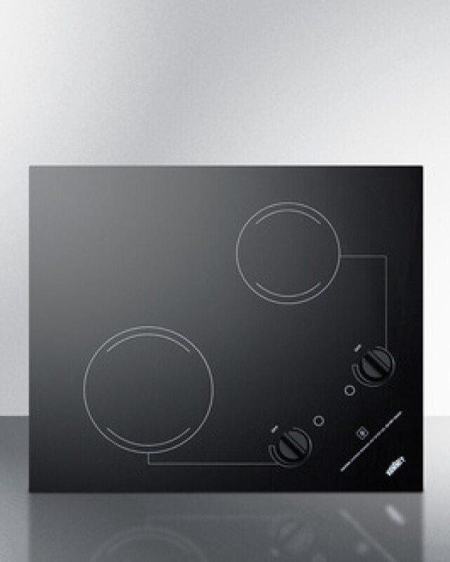 21" Wide 230V 2-Burner Radiant Cooktop CR2B223G