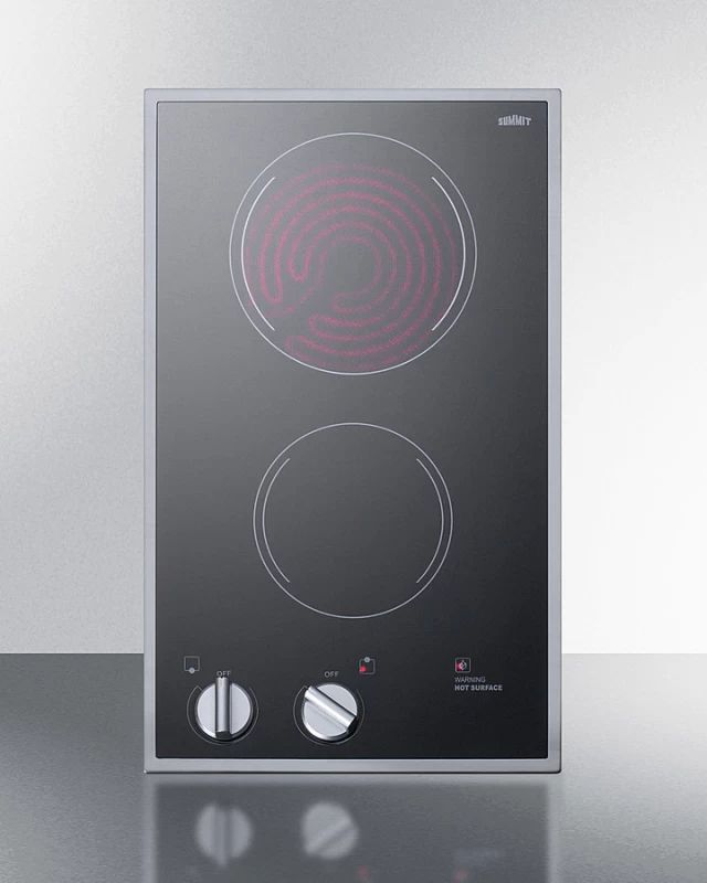 12" Wide 220/240V 2-Burner Radiant Cooktop CR2B22ST