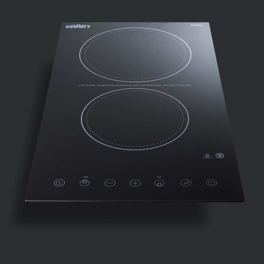 12" Wide 230V 2-Burner Radiant Cooktop CR2B23T3B
