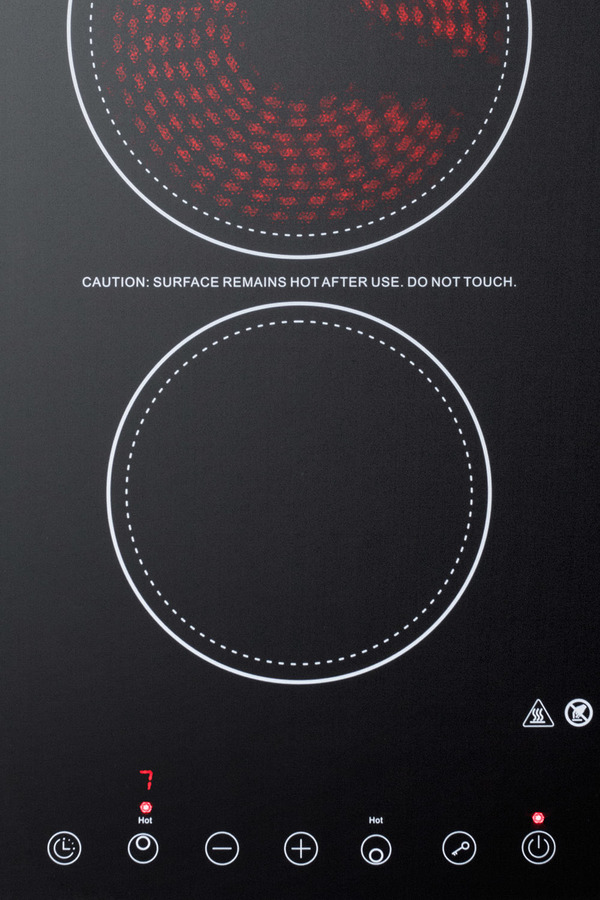 12" Wide 230V 2-Burner Radiant Cooktop CR2B23T3B