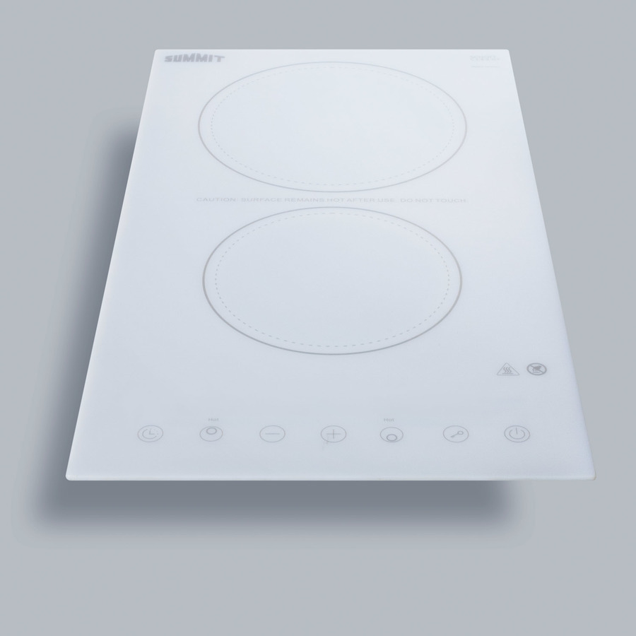 12" Wide 230V 2-Burner Radiant Cooktop CR2B23T4W