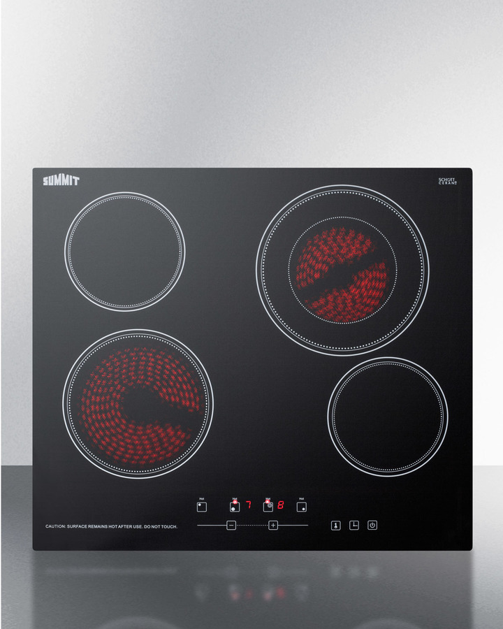 24" Wide 230V 4-Burner Radiant Cooktop CR4B23T5B