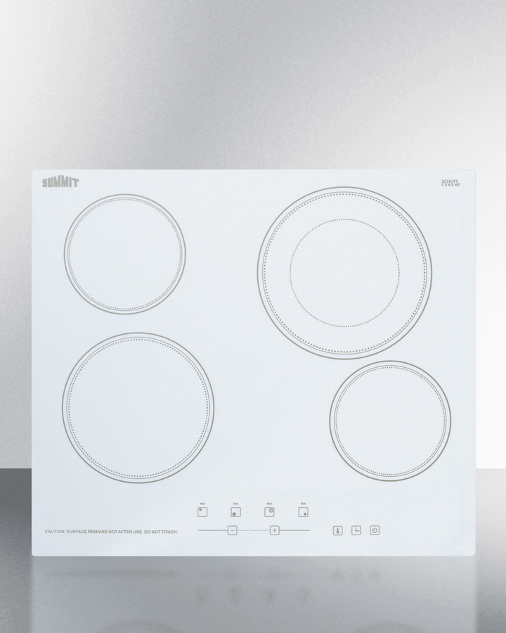 24" Wide 230V 4-Burner Radiant Cooktop CR4B23T6W