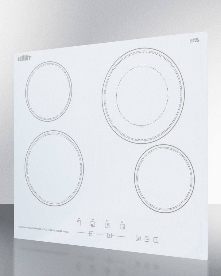 24" Wide 230V 4-Burner Radiant Cooktop CR4B23T6W