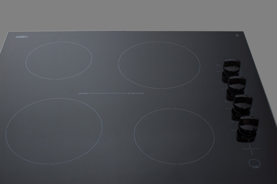 24" Wide 230V 4-Burner Radiant Cooktop CR4B242BL