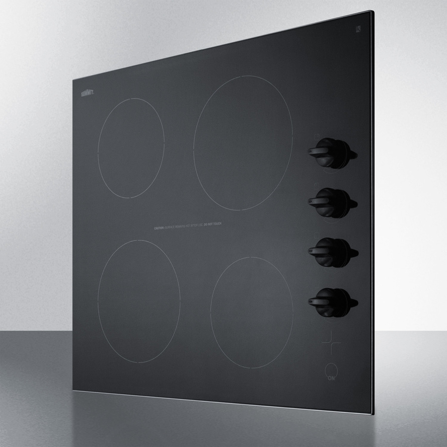 24" Wide 230V 4-Burner Radiant Cooktop CR4B242BL