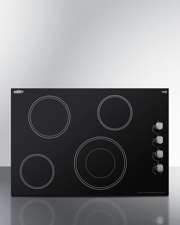 30" Wide 208-240V 4-Burner Radiant Cooktop CR4B30MB