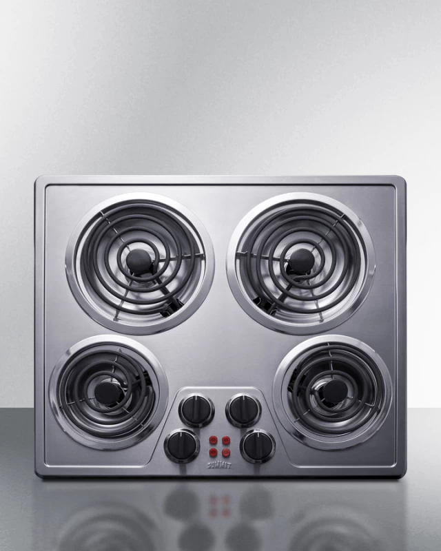 24" Wide 240V 4-Burner Coil Cooktop CR4SS24