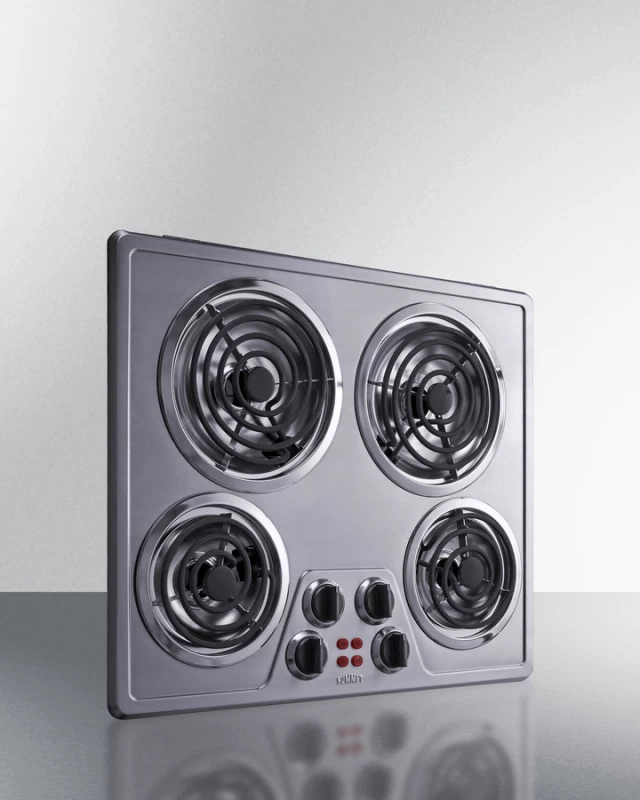 24" Wide 240V 4-Burner Coil Cooktop CR4SS24