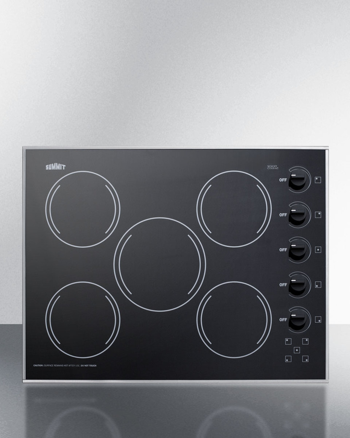 27" Wide 230V 5-Burner Radiant Cooktop CR5B273B
