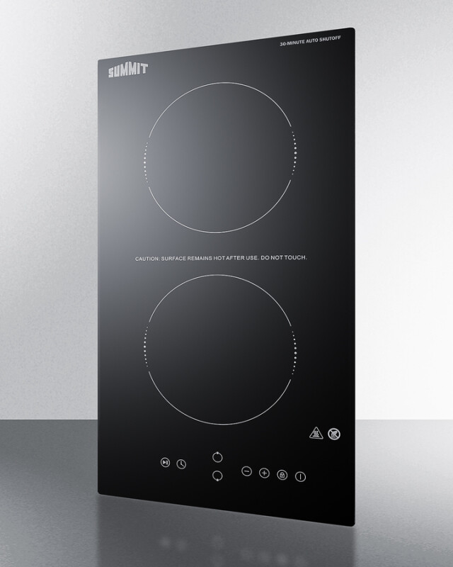 12" Wide 115V 2-Burner Radiant Cooktop With Safety Shutoff CRH2BT30115