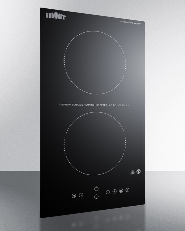 12" Wide 115V 2-Burner Radiant Cooktop With Safety Shutoff CRH2BT30115