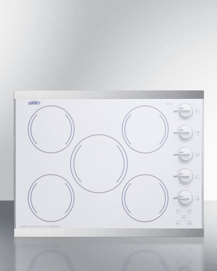 27" Wide 230V 5-Burner Radiant Cooktop CRS5B14W