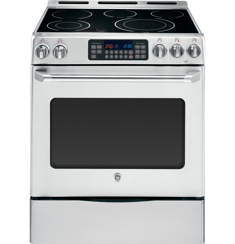 GE Series 30" Slide-In Front Control Radiant Range with Storage Drawer CS975SDSS