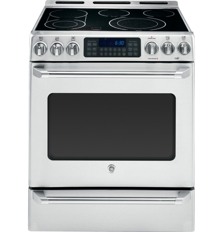 GE Series 30" Slide-In Front Control Convection Range with Baking Drawer CS980STSS
