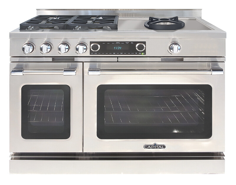 48″ Grand Chef Dual Fuel Range 4 Burners / Open Power Wok LP CSB484CWL