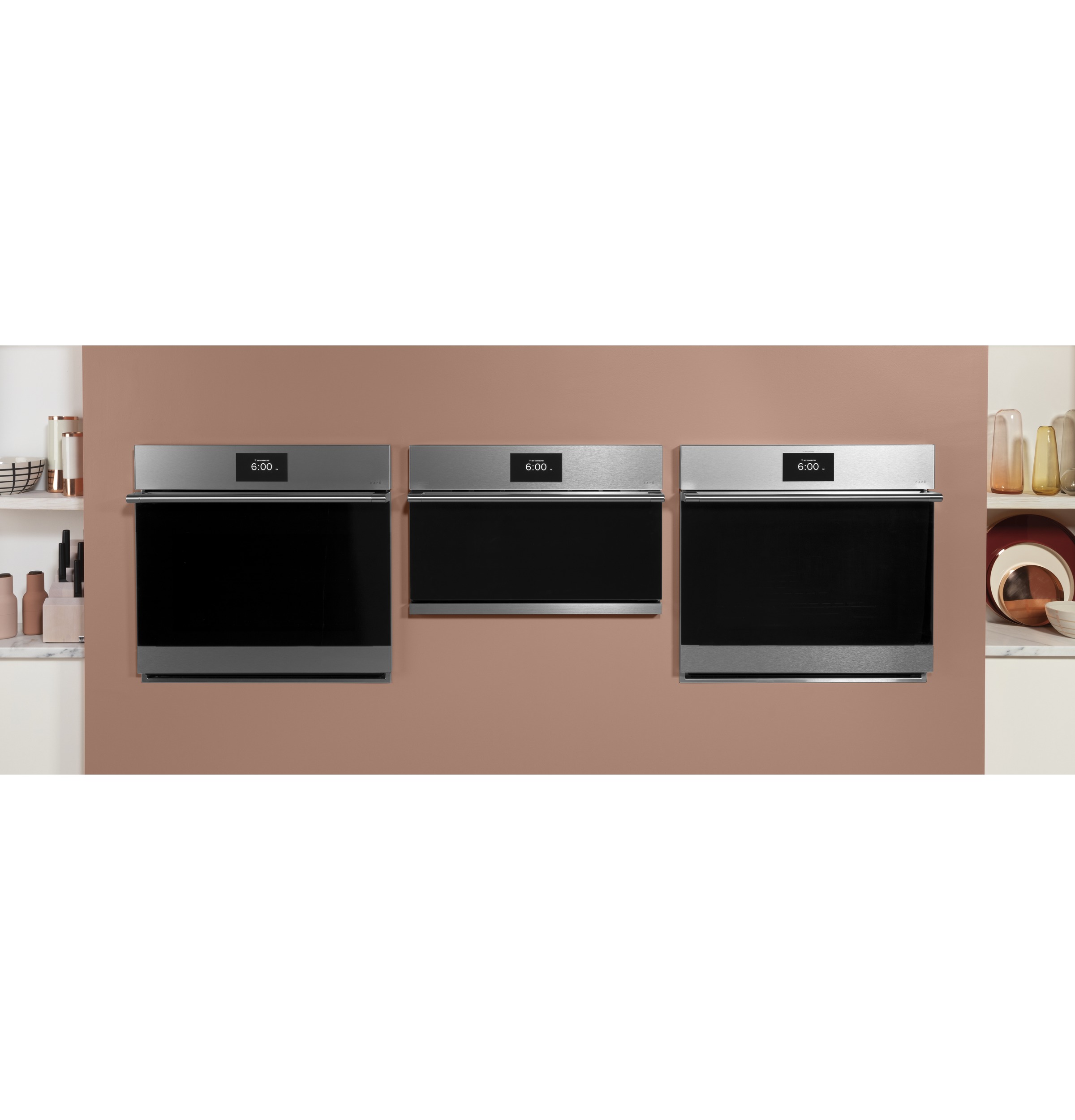 CAFÉ™ 30" Smart Five in One Oven with 120V Advantium® Technology in Platinum Glass CSB913M2NS5