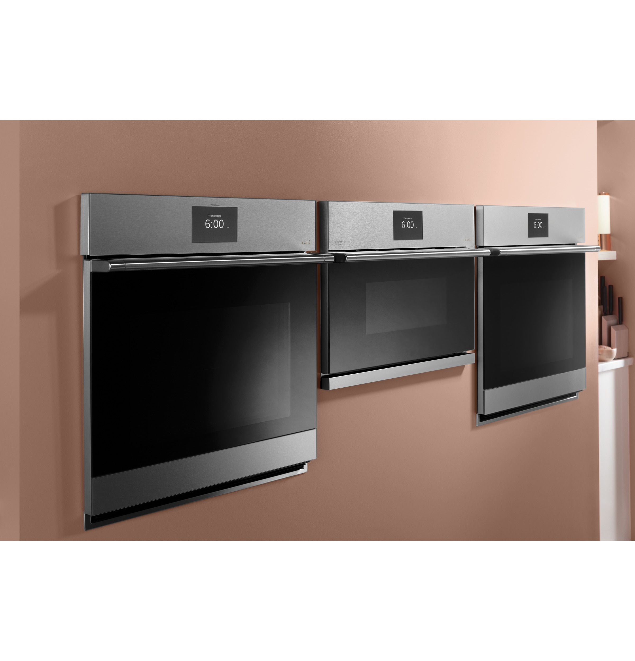 CAFÉ™ 30" Smart Five in One Oven with 120V Advantium® Technology in Platinum Glass CSB913M2NS5