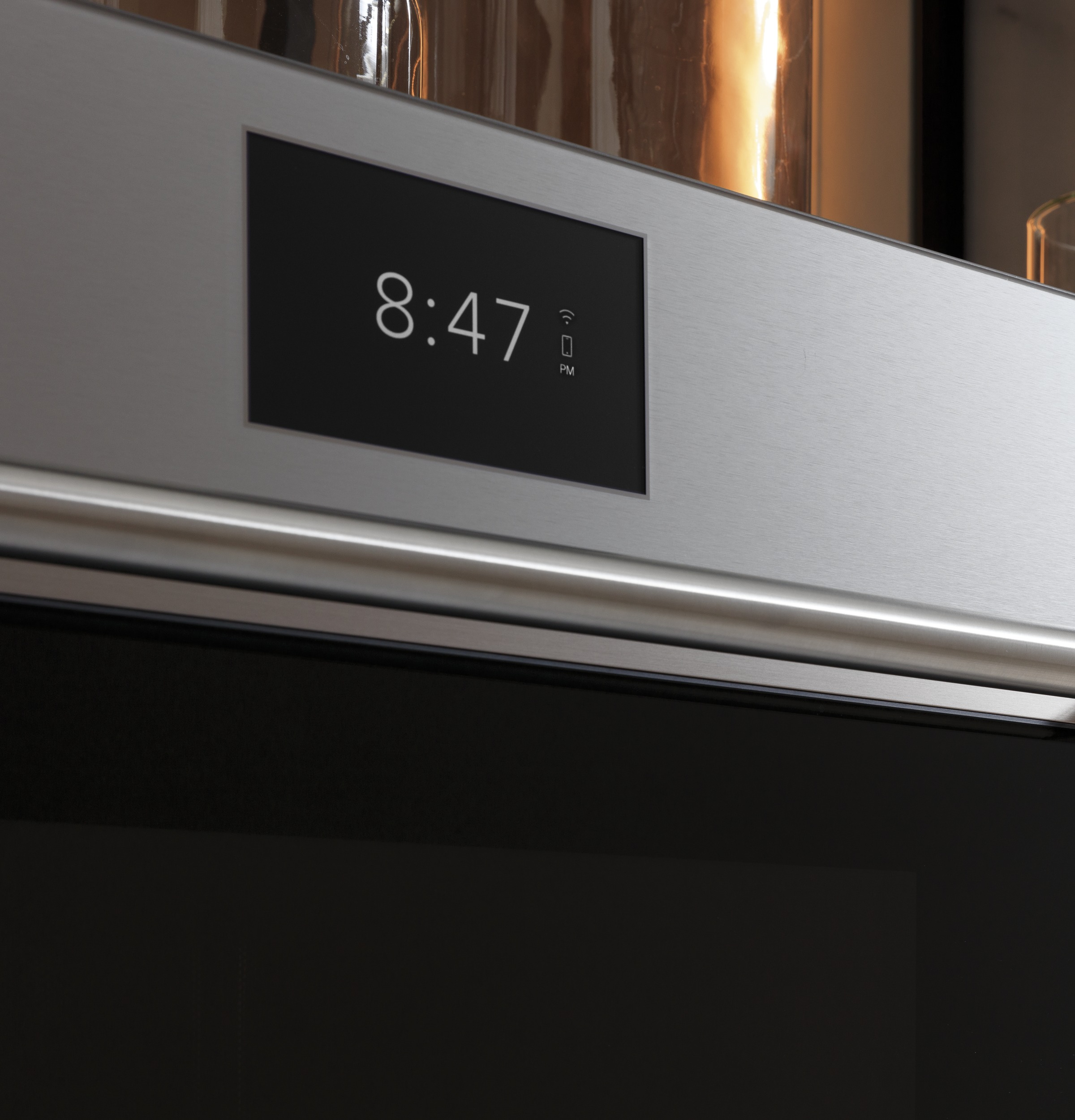 CAFÉ™ 30" Smart Five in One Oven with 120V Advantium® Technology in Platinum Glass CSB913M2NS5