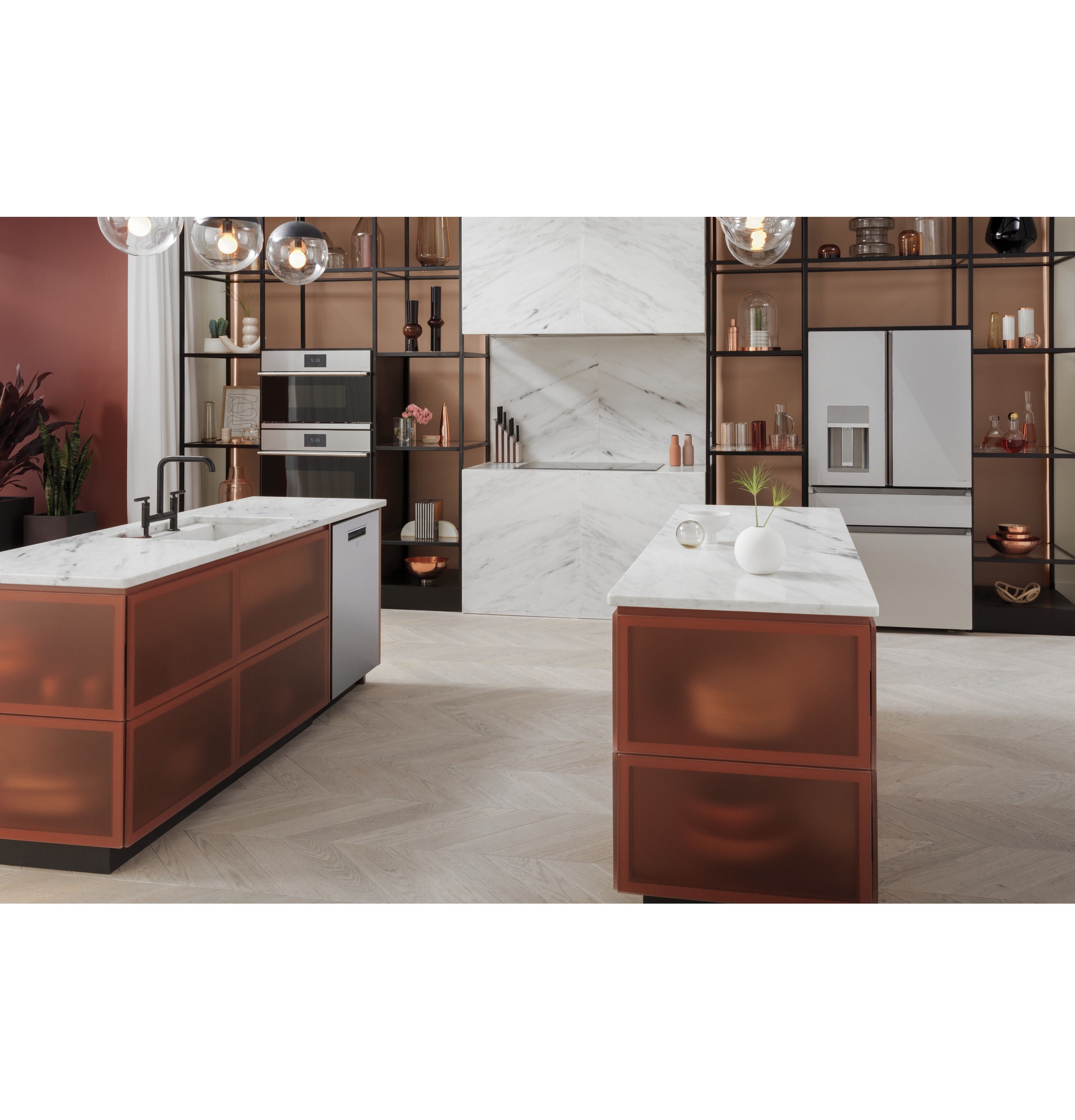 CAFÉ™ 30" Smart Five in One Oven with 120V Advantium® Technology in Platinum Glass CSB913M2NS5