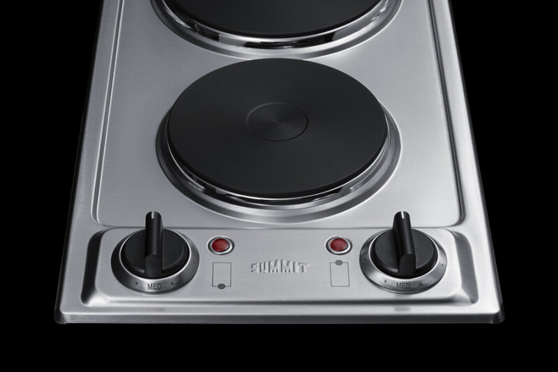 12" Wide 115V 2-Burner Solid Disk Cooktop CSD2B115