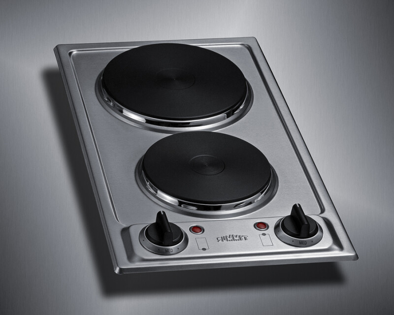 12" Wide 115V 2-Burner Solid Disk Cooktop CSD2B115